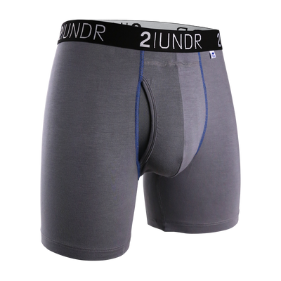 Swing Shift 6" Boxer Brief 3 Pack Boxset - Black - Grey - Navy