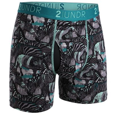 Swing Shift 6" Boxer Brief 2 Pack - Zebras - Squids