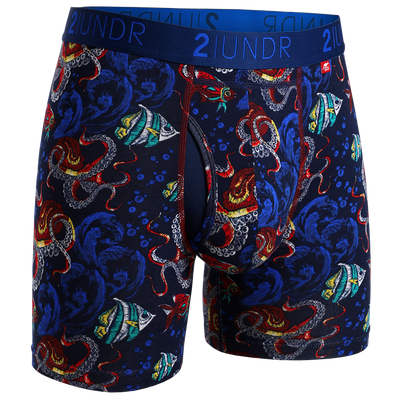 Swing Shift 6" Boxer Brief 2 Pack - Zebras - Squids