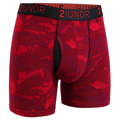 Swing Shift 6" Boxer Brief 3 Pack Boxset - Black-Blue-Red Storm