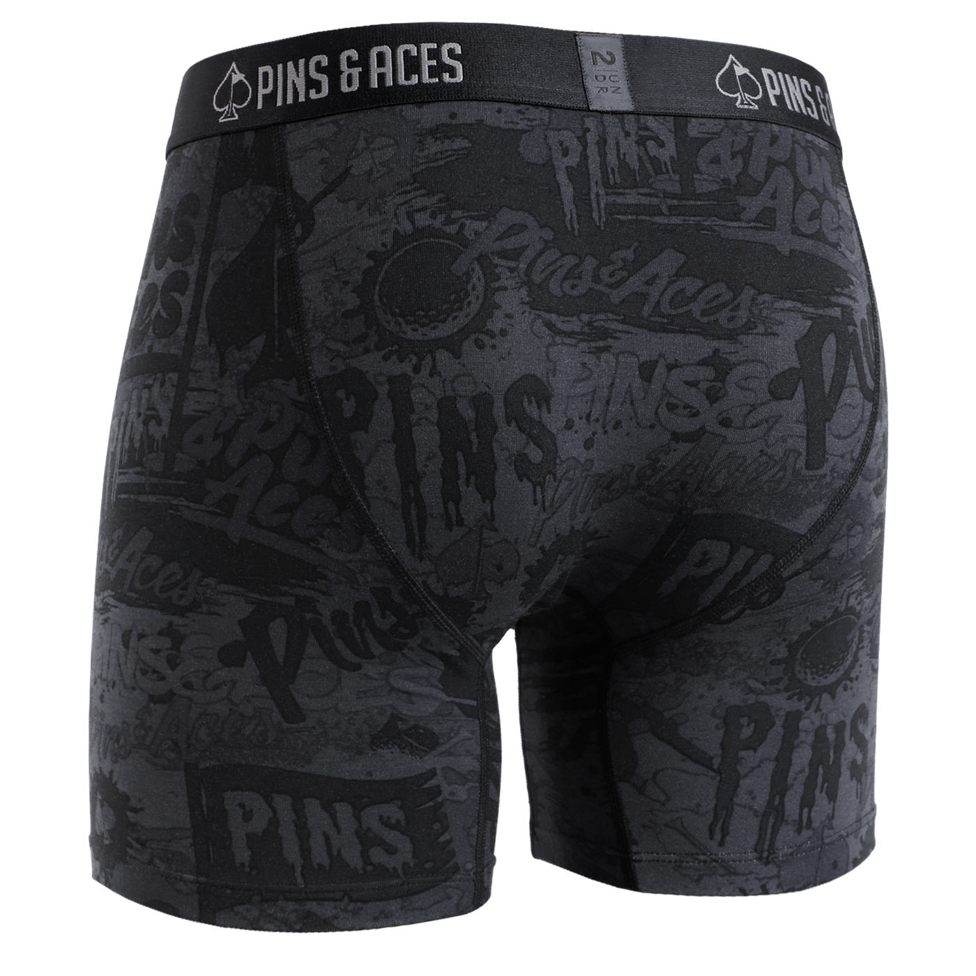 Swing Shift 6" Boxer Brief - Pins & Aces | Graffiti Splatter