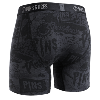 Swing Shift 6" Boxer Brief - Pins & Aces | Graffiti Splatter