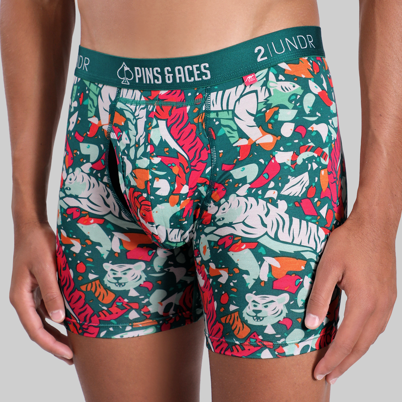 Swing Shift 6" Boxer Brief - Pins & Aces | Tiger Shatter