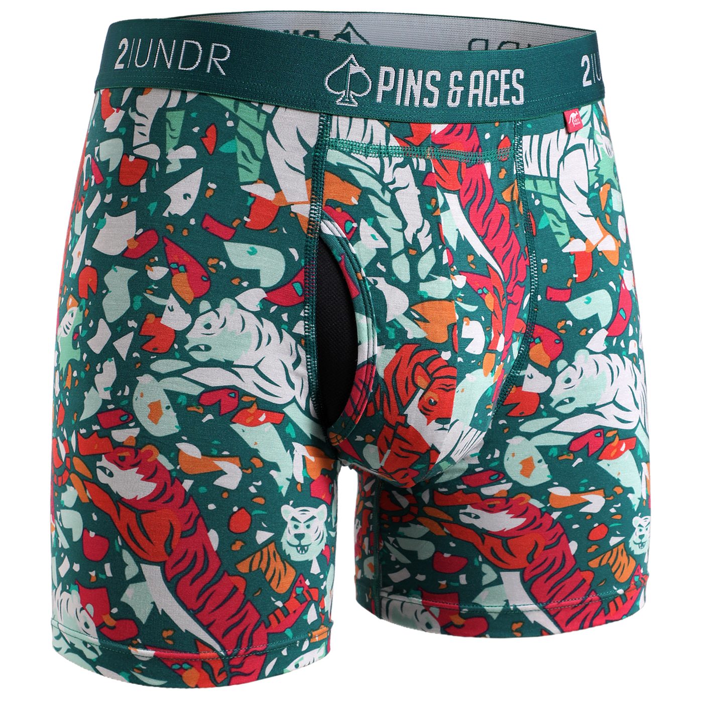 Swing Shift 6" Boxer Brief - Pins & Aces | Tiger Shatter