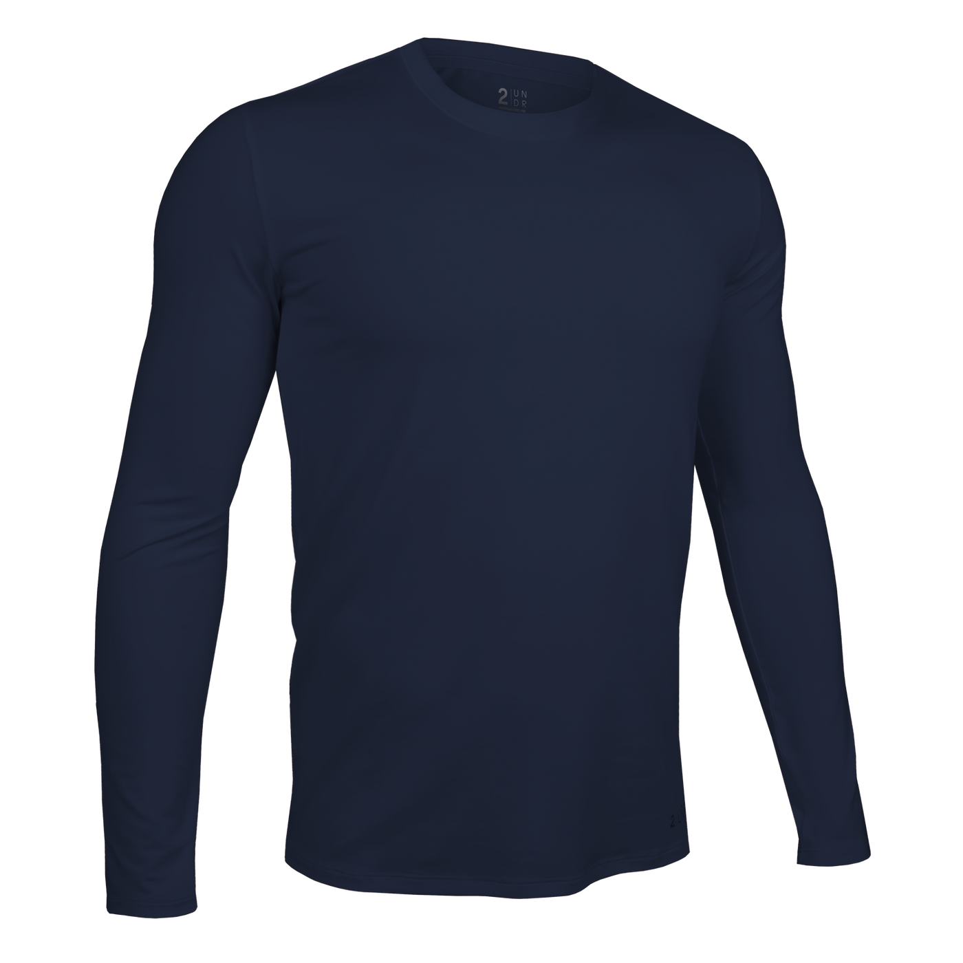 Luxury Long Sleeve Crew Tee - Pacific Navy