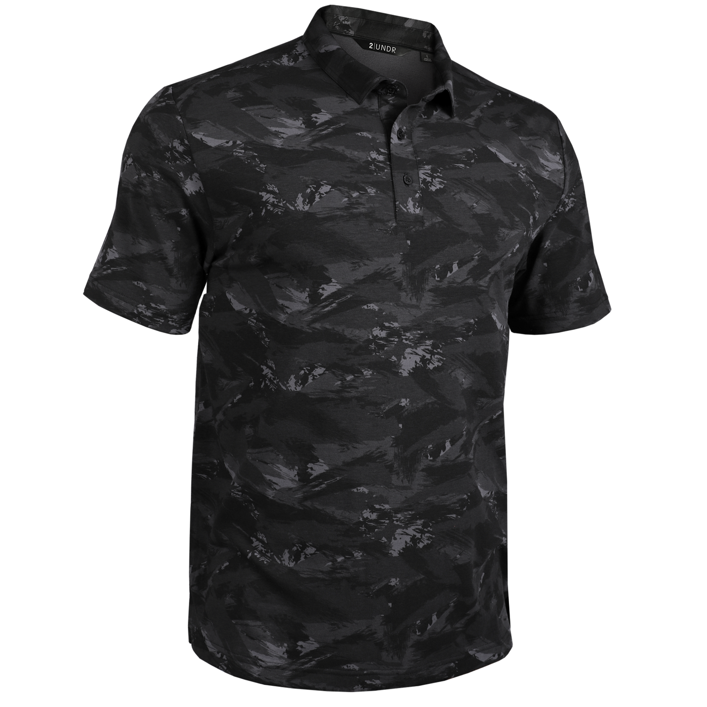 Short Sleeve Polo - The Draper - Black Storm