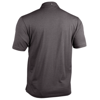 Short Sleeve Polo - The Microstripe Polo - Black Microstripe