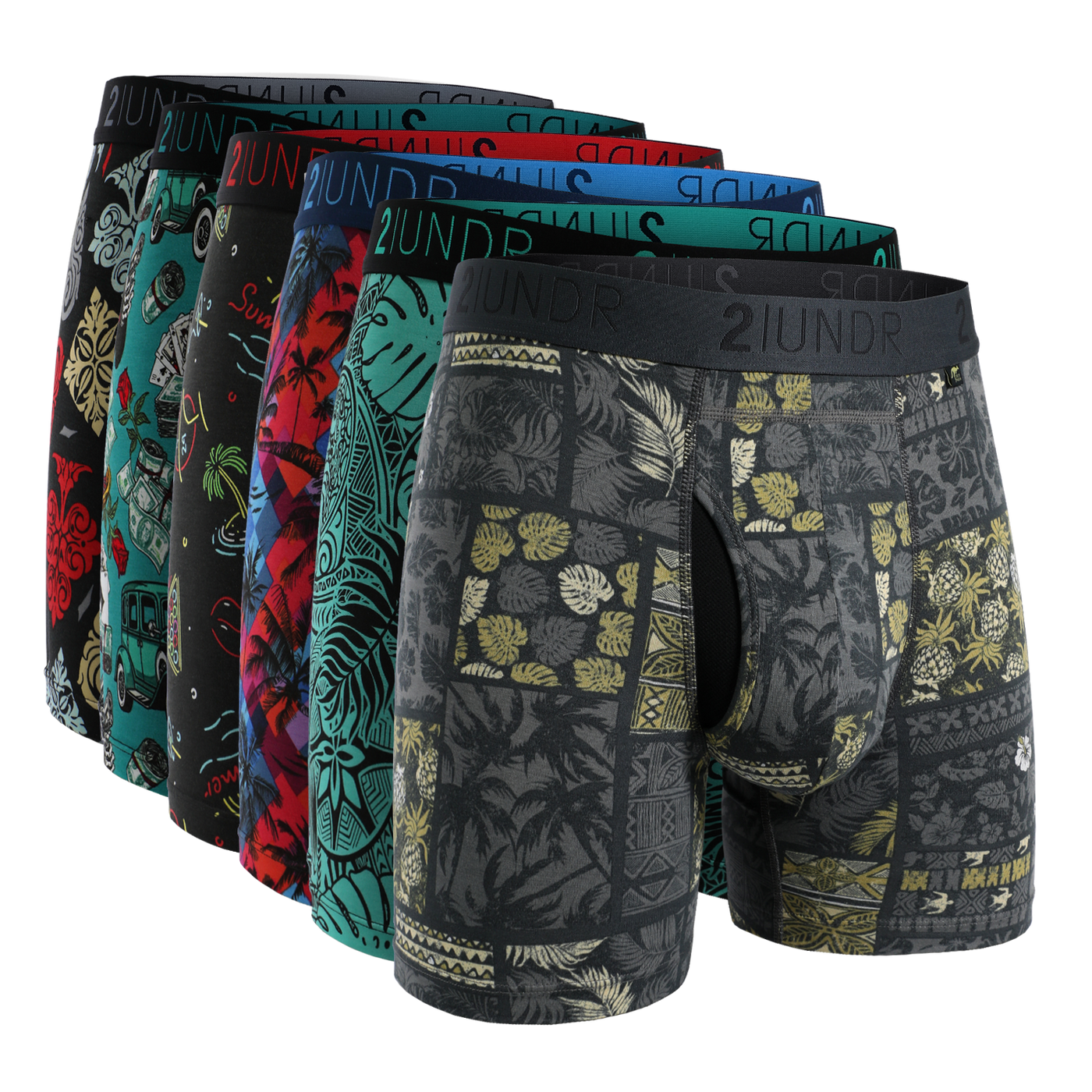 Swing Shift Boxer Brief - Casino Island Collection- 6 Pack