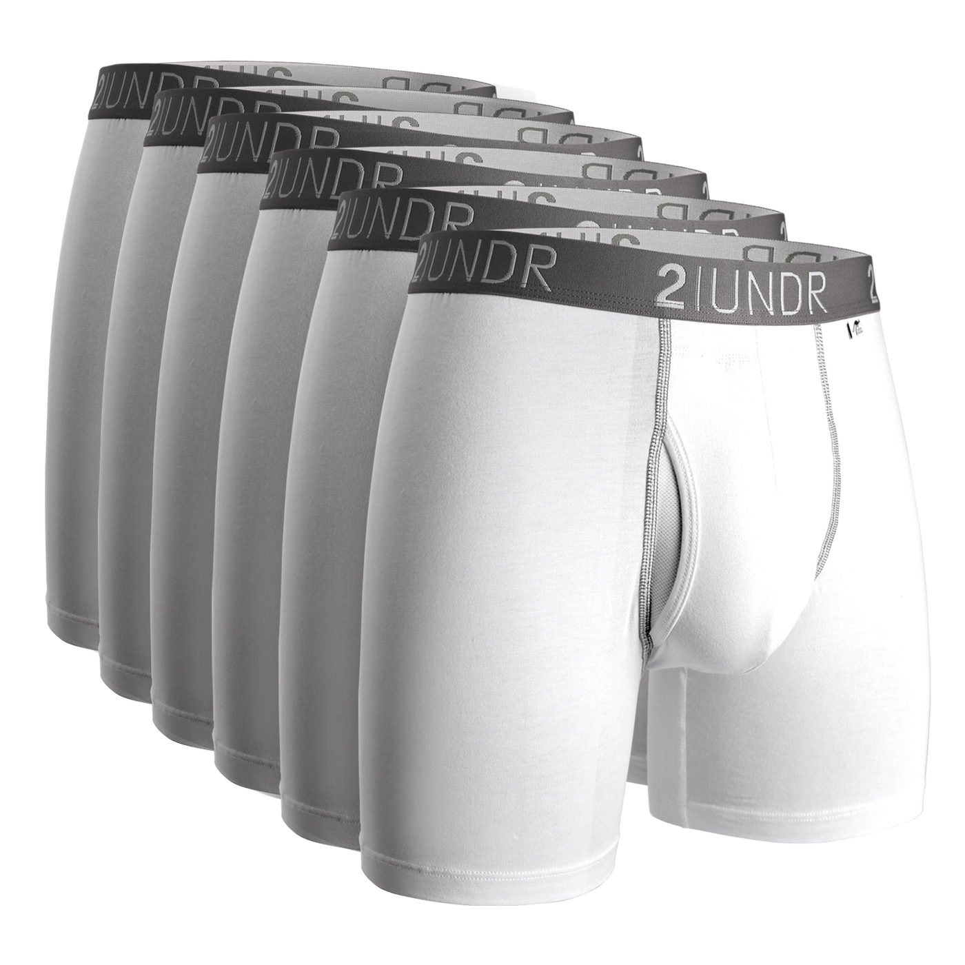 Swing Shift 6" Boxer Brief - Basic White 6 Pack