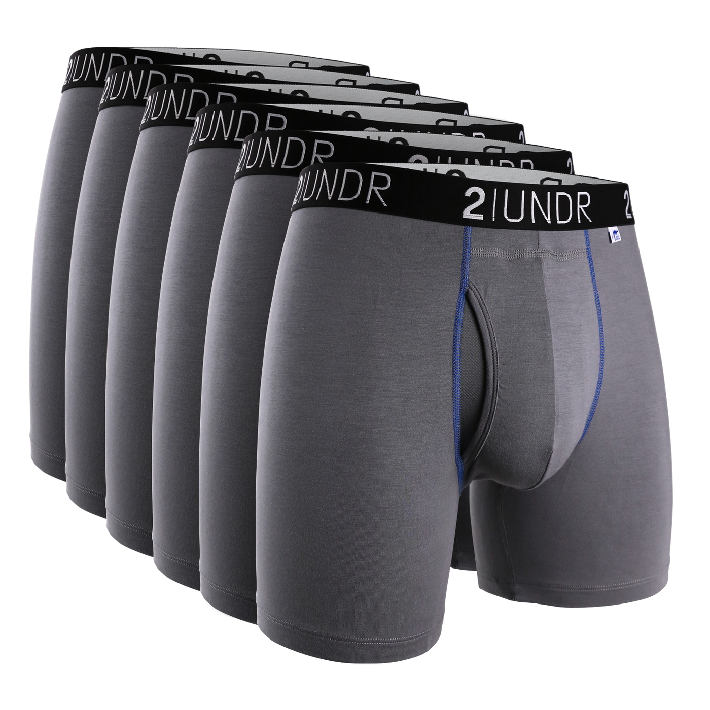 Swing Shift 6" Boxer Brief - Basic Grey 6 Pack