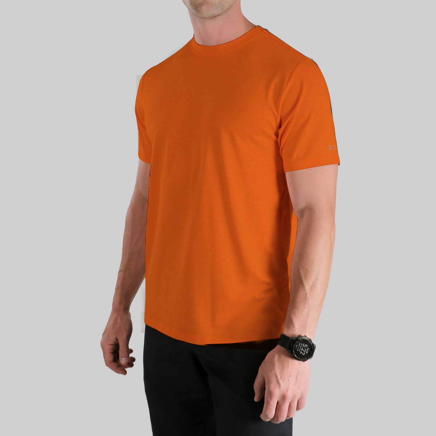 Luxury Crew Tee - Deep Orange