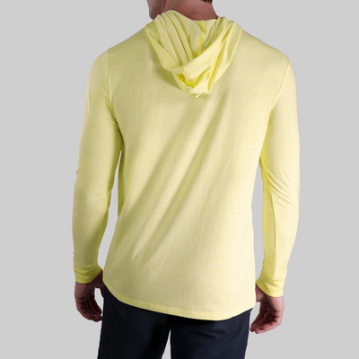 Luxury Long Sleeve Hooded Tee - Heathered Yellow