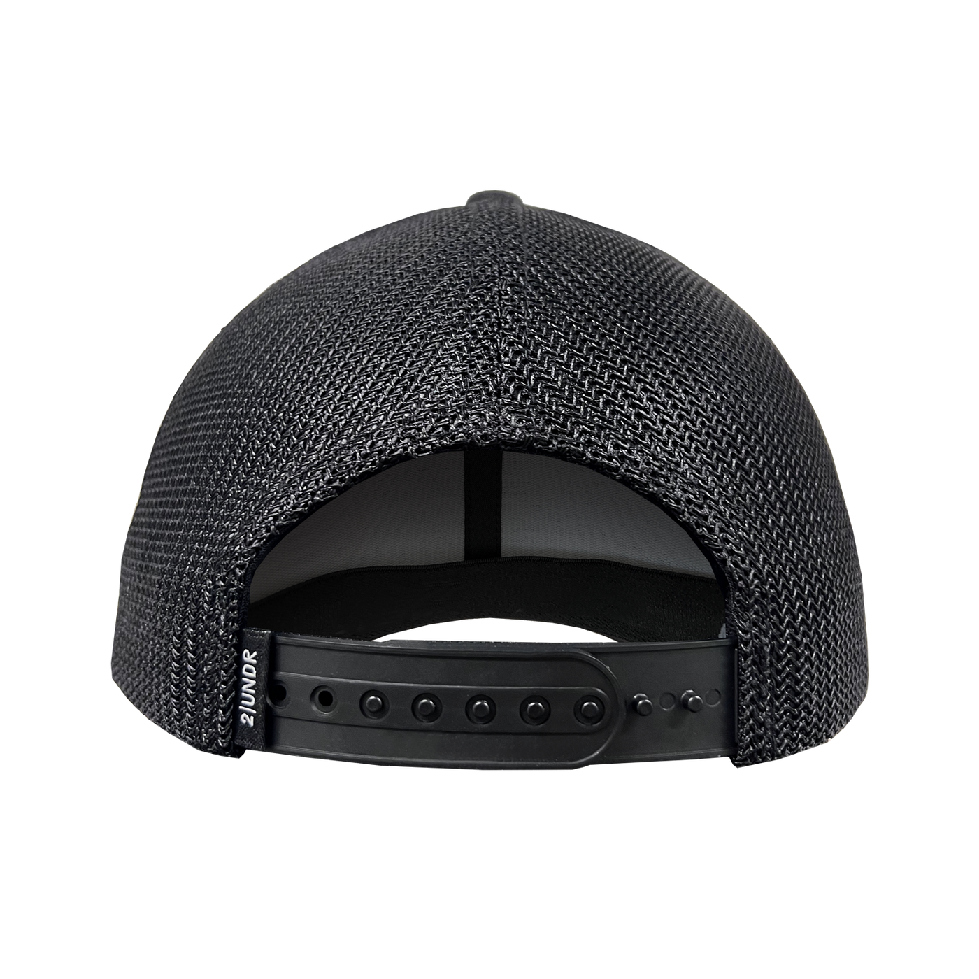 Snap Back  Mesh Print Hat - Black Camo