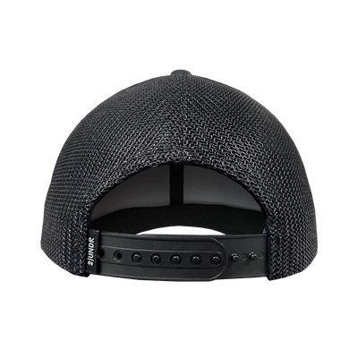 Snap Back  Mesh Print Hat - Black Camo