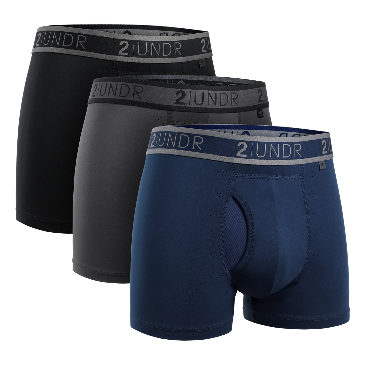 Sport Shift 3" Trunk 3 Pack - Stealth/Charcoal/Azul