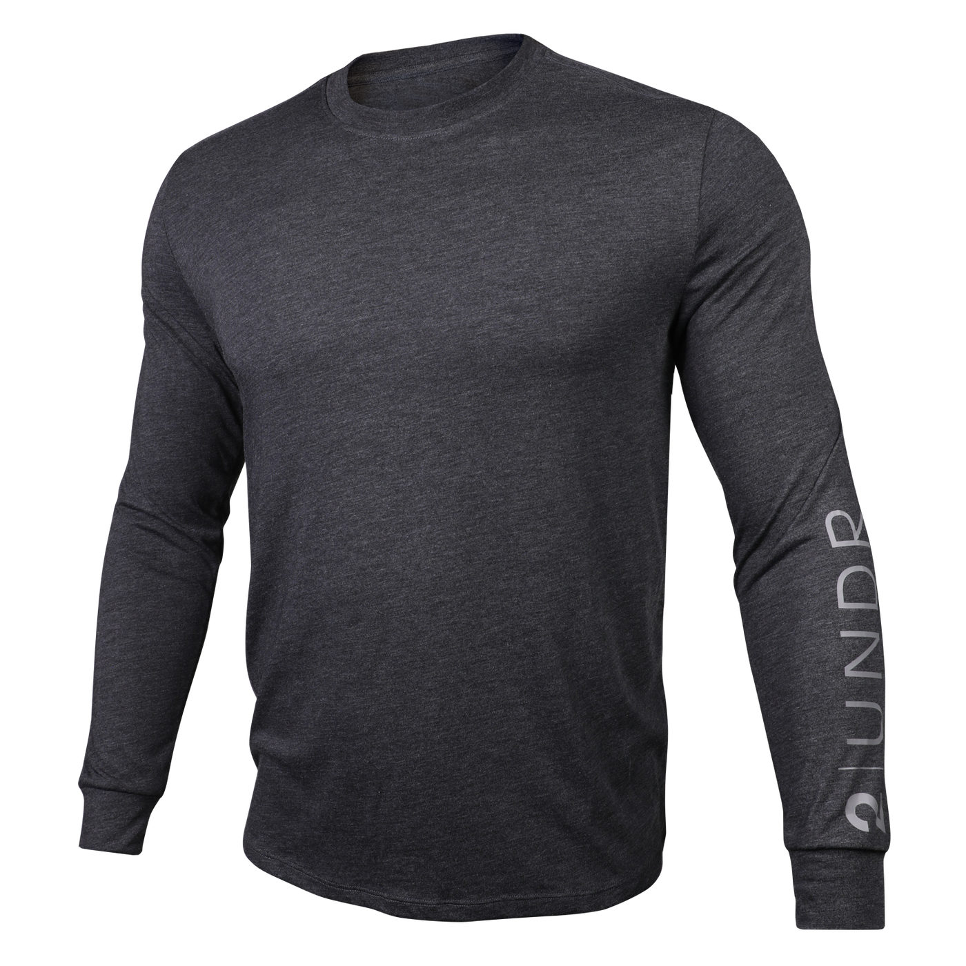 Branded All Day Long Sleeve Crew Tee - Heathered Charcoal