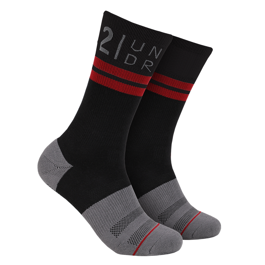 Sport Crew Sock - Black/Grey